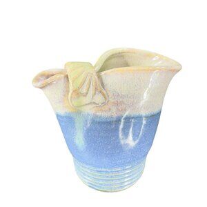 Vintage Hand Made Studio Art Pottery Small Bud Vase Artist Signed Multicolor VTG
